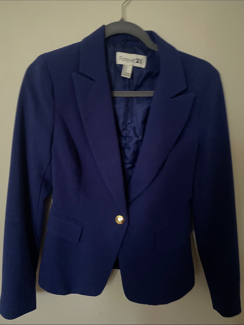 Forever 21 Royal Blue Single-Button Blazer